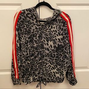 Vintage Havana Leopard Stripe Hoodie